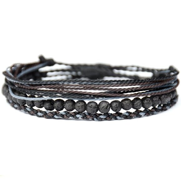 Handmade Natural Stone Beaded Healing Bracelet Gift for Men Adjustable Rope Stri - Picture 2 of 7